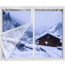 47 In. X 59 In. Indoor Window Insulation Kit with Zipper for Winter Keep Cold Ou