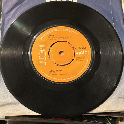 DAVID BOWIE, REBEL REBEL UK ORIGINAL , 7” VINYL 45 B Side Queen Bitch EX Vinyl - Picture 6 of 9