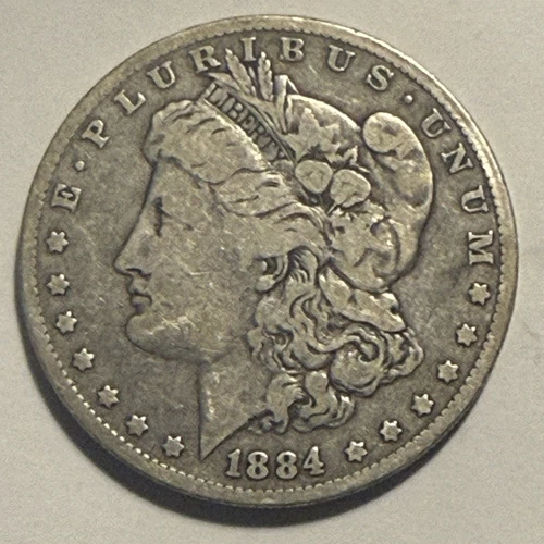 1884 Morgan Silver Dollar New Orleans Mint Raw Ungraded Estate Coin $1