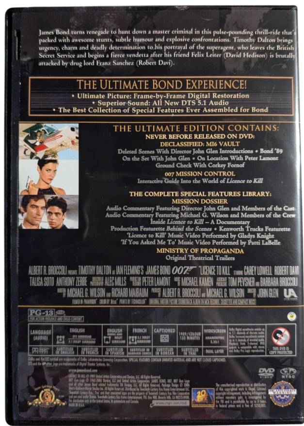 Licence to Kill (DVD, 1989) - Image 3 of 3