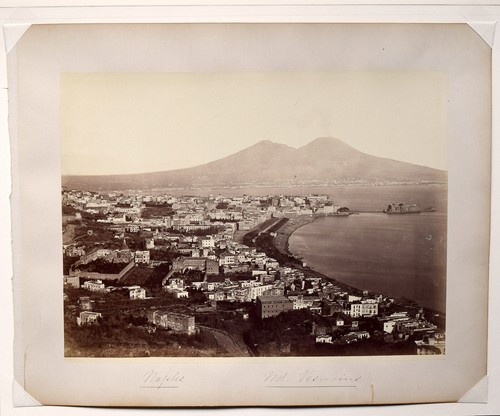 Naples - Mt. Vesuvius, circa 1860-1880; Original, Vintage Albumen Photograph - Picture 2 of 4
