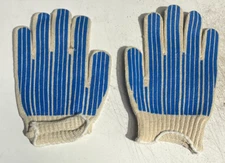 12- Cotton Palm Coated Protective Lightweight String Work Gloves Knitwrist LARGE