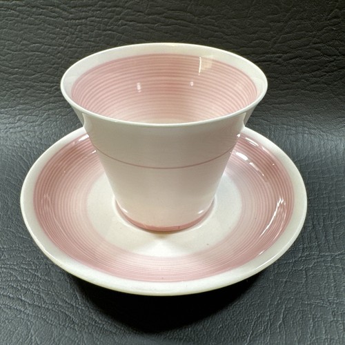 Vintage 1930's Art Deco Shelley Pink Swirls Fine Bone China Teacup 12872 HTD - Picture 4 of 13