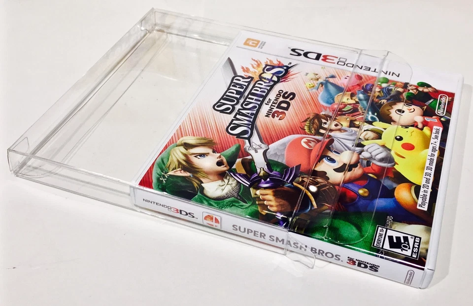 50 Box Protectors For NINTENDO 3DS Video Game Boxes  Crystal Clear Cases Sleeves - Image 2 of 4