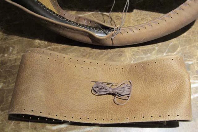 Ford F150 SuperCrew 2006 2007 4x4 Crew King Ranch cubierta de cuero del volante Foto 2 de 4