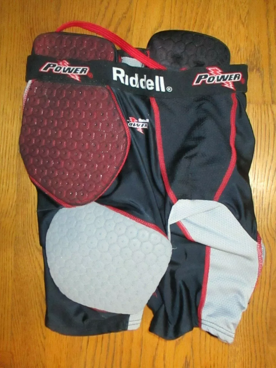 Riddell Power Padded Compression Shorts Black Football Pants Size