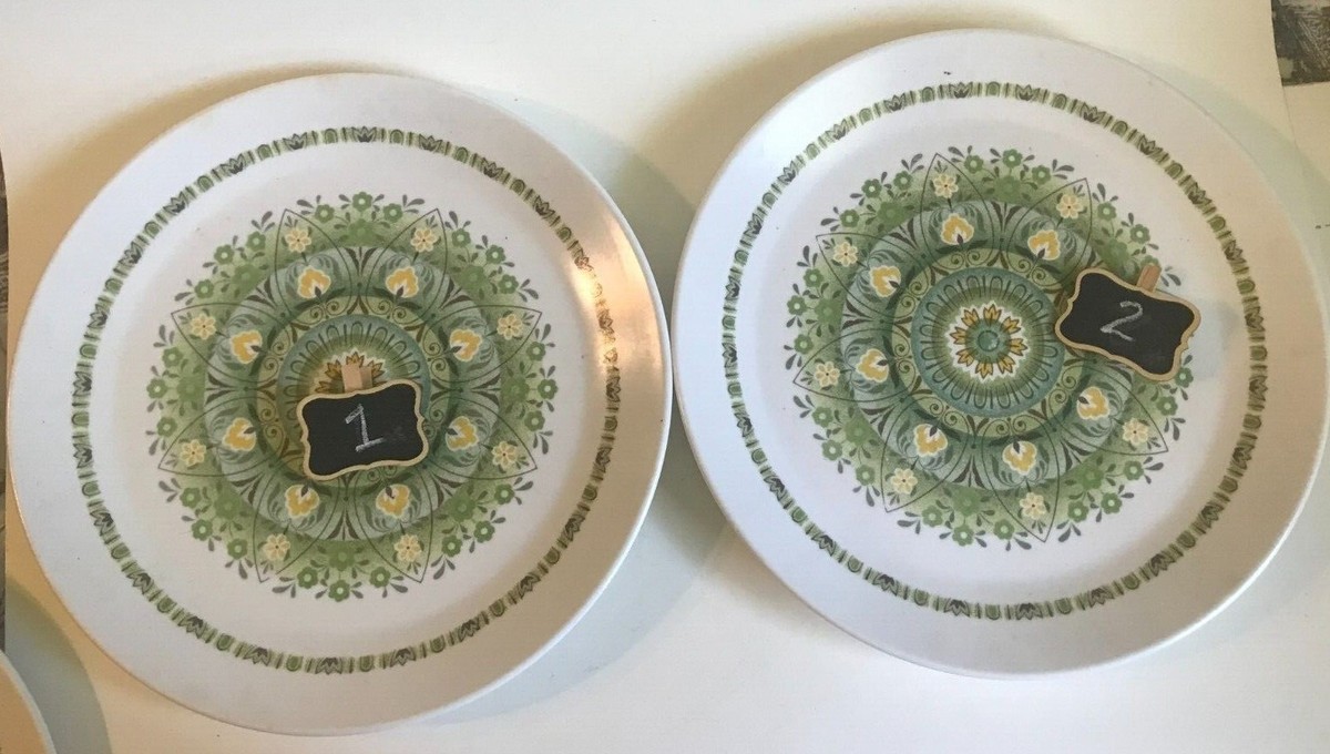 Noritake PROGRESSION China  レトロ柄皿 5枚セット RARE 1960s Vintage LOT Noritake Progression China Blue Haven