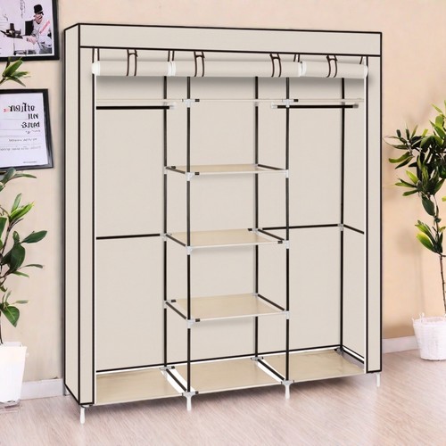 5-Tier Closet Storage Cabinet - Non-woven Fabric & Beige Wardrobe Storage - Picture 14 of 24