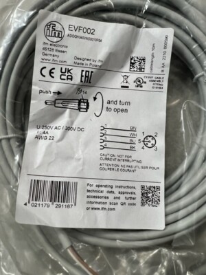 4pc IFM Cable EVF002   10 METER