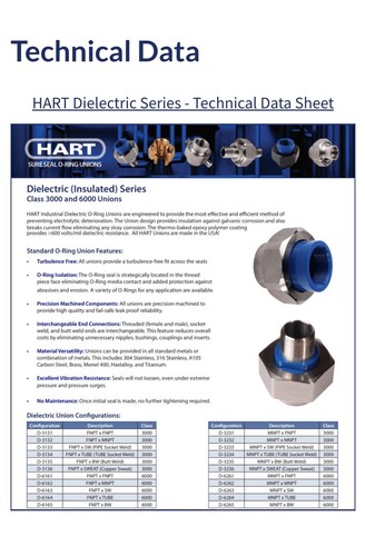 Hart D-3131 Dielectric Insulated O-Ring Pipe Union 1” FNPT X FNPT 316SS - Picture 4 of 4