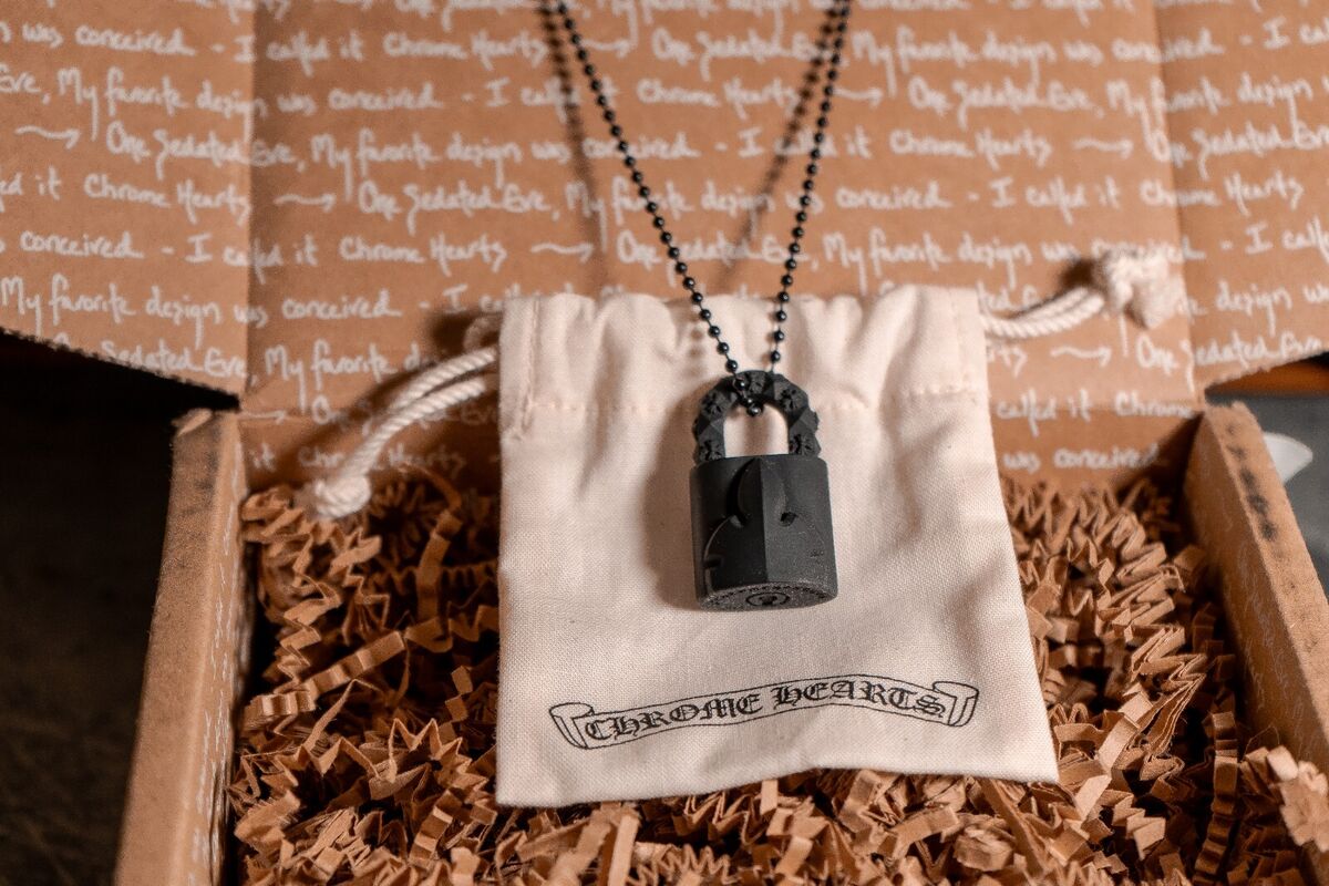 Chrome Hearts Silicone Rubber Padlock Necklace Black | eBay Chrome Hearts Silicone Rubber Padlock Necklace Black | eBay