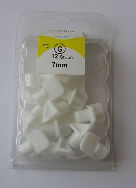 12 BodenträGer Mit Zapfen, 7 Mm, RegalbodenträGer Kunststoff, Weiß 922481/2358-image