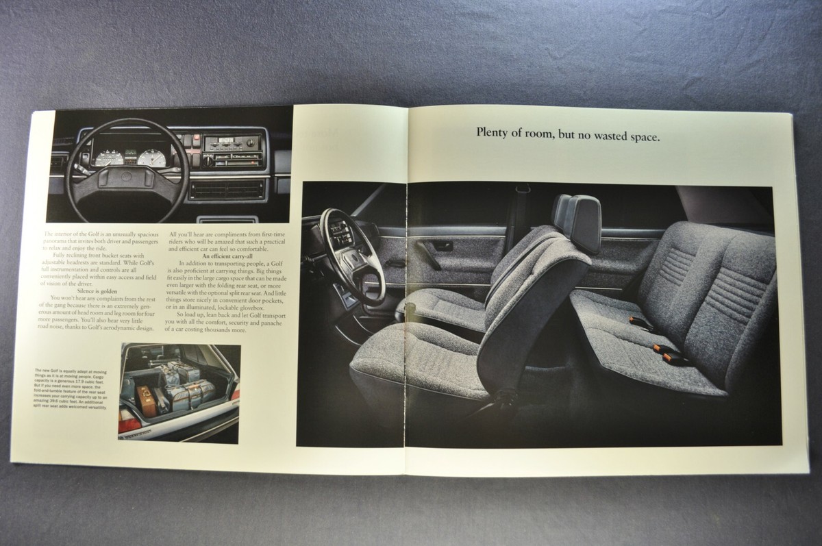 1986 Volkswagen Golf Sedan Catalog Brochure Excellent