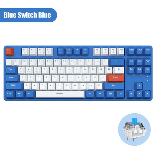Mechanical Wireless Keyboard 87 Keys 2.4G Bluetooth-compatible Fashion Keyboards - Bild 3 von 18
