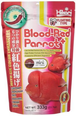 Hikari Blood Red Parrot Fire Cichlid Fish Food Floating Color enhancing