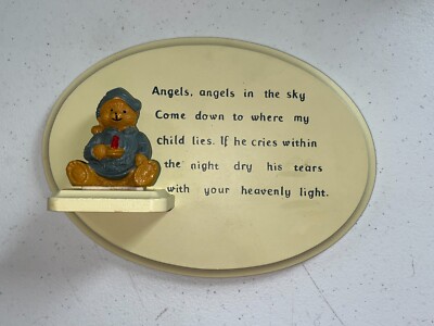 Wall Plaque-Slate-'' Angels in the Sky come down to where my child lies...''