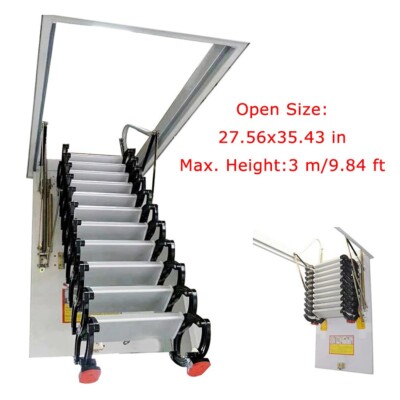 Attic Ceiling Ladder 10ft Attic Folding Extension Ladder Pull Down Loft Stairs