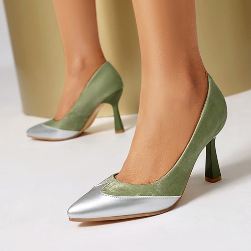 Mode Damen Neu 2025 Frühling Schuhe Pumps Spitz zulaufend High Heel Schuhe Übergröße - Bild 1 von 28