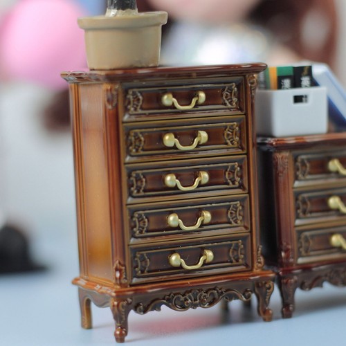 1:12 Miniatur Puppenhaus Möbel Tisch Schublade Schrank Aufbewahrung Kommode Nachttisch - Bild 7 von 36
