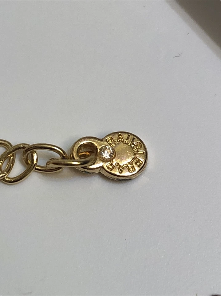 Collar Colgante Corazón Tono Dorado Baublebar Cintia Acentos Cristal Nuevo con Etiquetas Foto 4 de 4