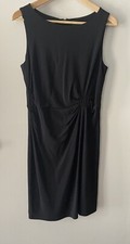 Ann Taylor Petite sz 8P Little Black Dress Cinched Sleeveless