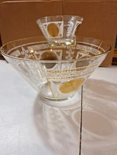 Vintage Chip And Dip Bowl Set With Holder