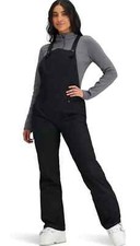 NWT 199 Obermeyer Women's Malta Bib Overalls Ski Pants Black Size 10