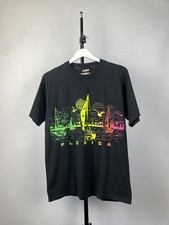 Vintage 90s USA FLORIDA state Single Stich Faded T Shirt Men L Size