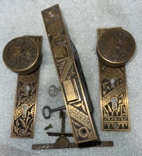 Branford Oriental Entry / Entrance Set Aesthetic Movement. Bamboo. B-11721