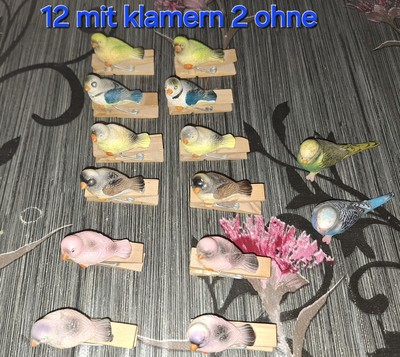 14 Deko Vogel Mit Klammern 2 Ohne 