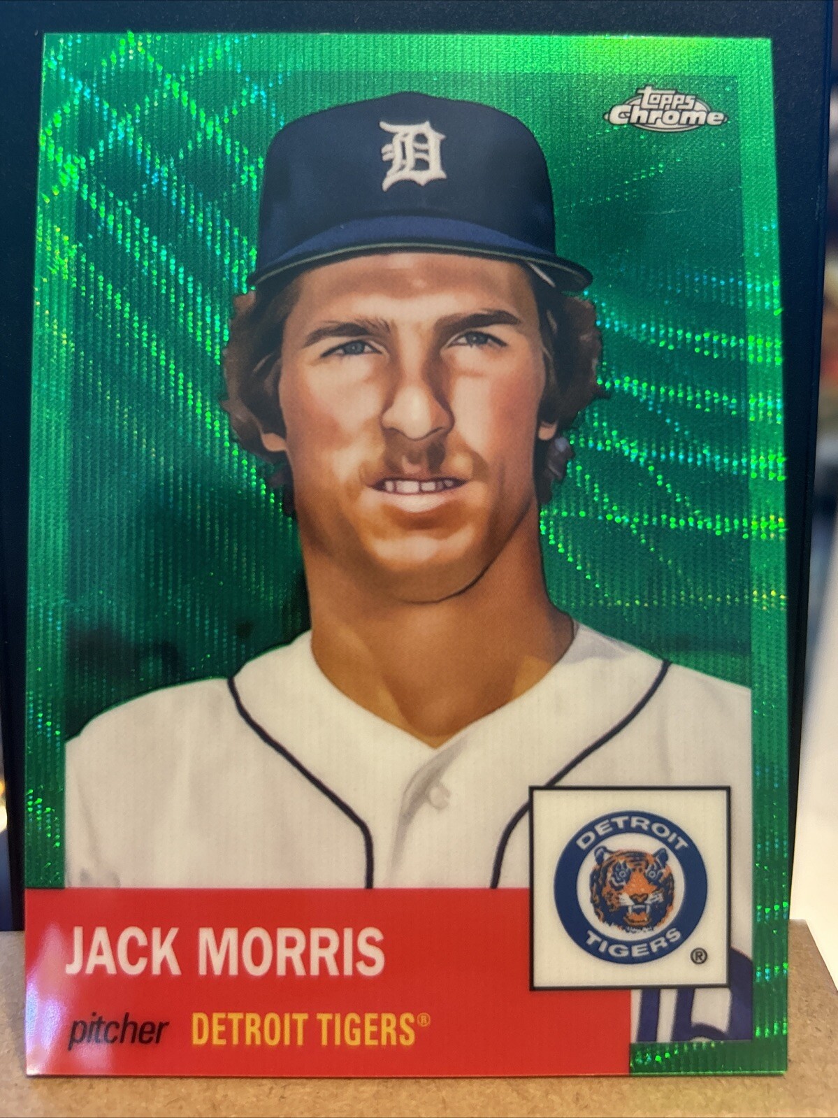 2022 Topps Chrome Platinum Anniversary Jack Morris Green Wave Refractor /99