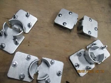 2 HEAVY DUTY PUCK LOCK HASP - ZINC PLATED w/ BLOTS