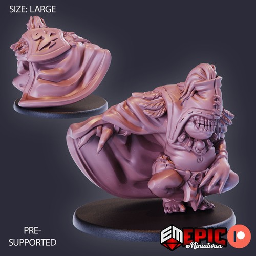 6K Resin 32mm Epic Miniatures Ogre Warlock (Large) for D&D, Role-Play