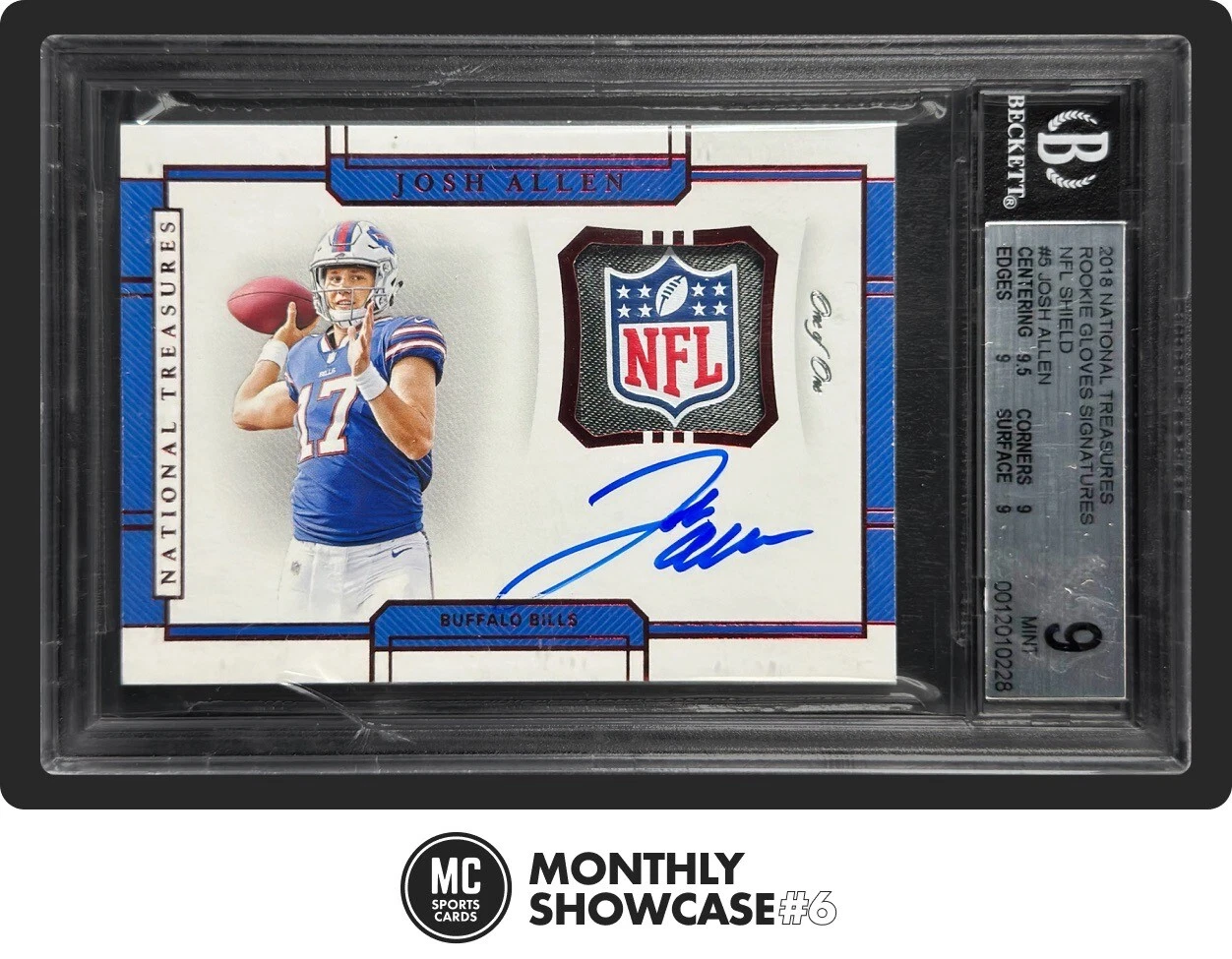 Josh Allen Panini National Treasures Rookie Hats Off Signatures #HOJA NFL Shield