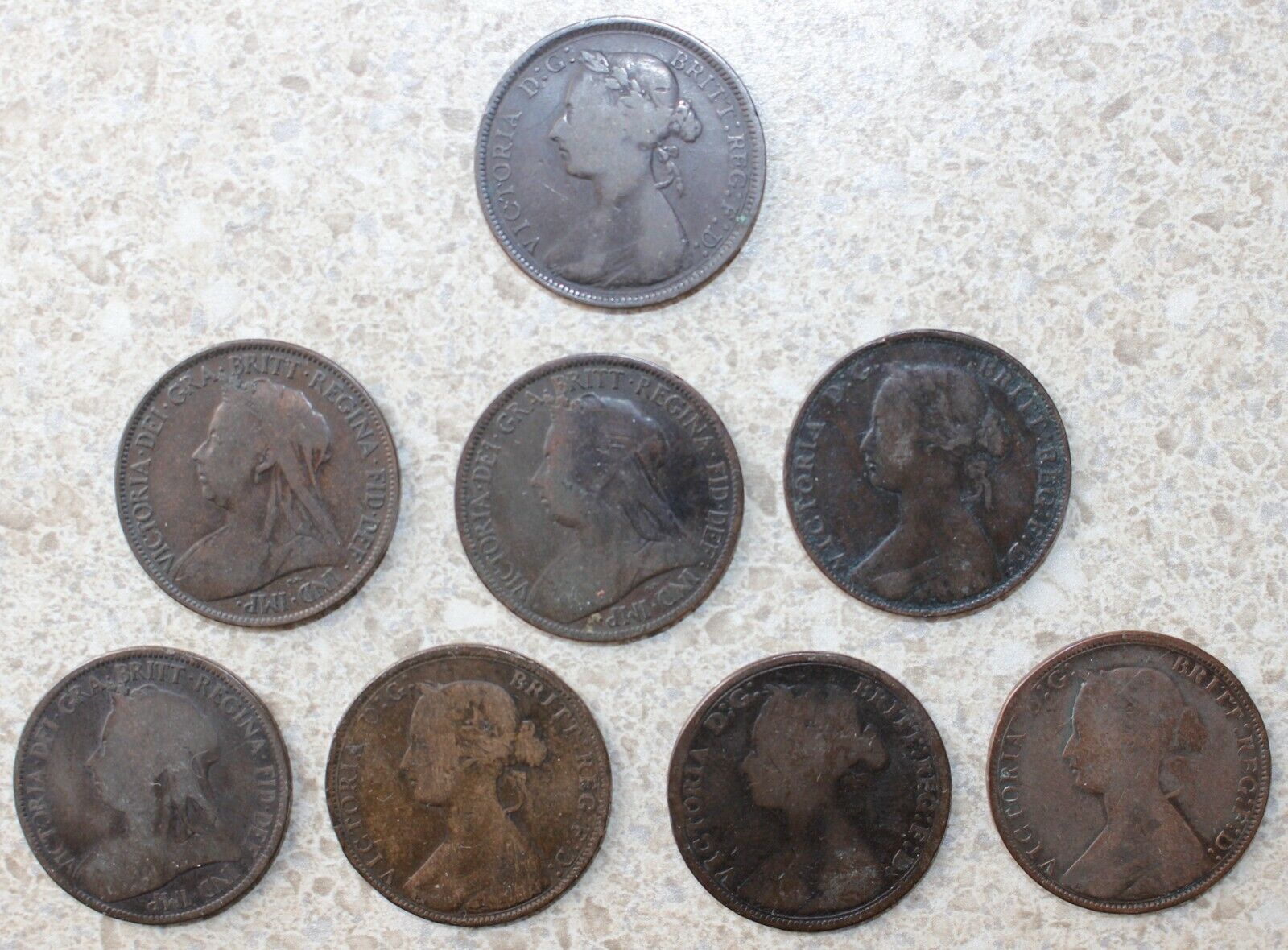 8 Superior Coin Lot 1861-1896 Great Britain Bronze Half UK Coi Max 47% OFF 1 2c Cents