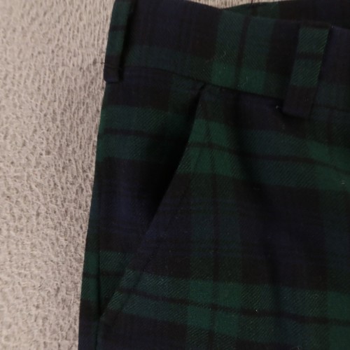 VTG Tweed Pants Mens 30 Blue Green Check Black Watch Tartan 100% Wool 30x30 - Picture 3 of 13