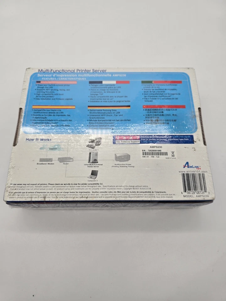 New AirLink 101 AMPS230 Wireless Multi-Functional Printer Server Sealed - Image 2 of 2