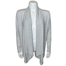 Athleta Pranayama Restore Wrap S Cardigan Sweater Tencel Modal Gray 882498