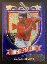 2021 Panini Chronicles #11 Rafael Devers Boston Crusade Blue Velocity Prizm