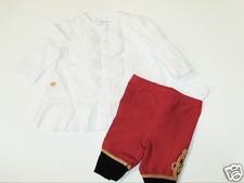 NWT Girl Ralph Lauren Tunic Blouse Braided Military Leggings Pants Outfit 3M Set