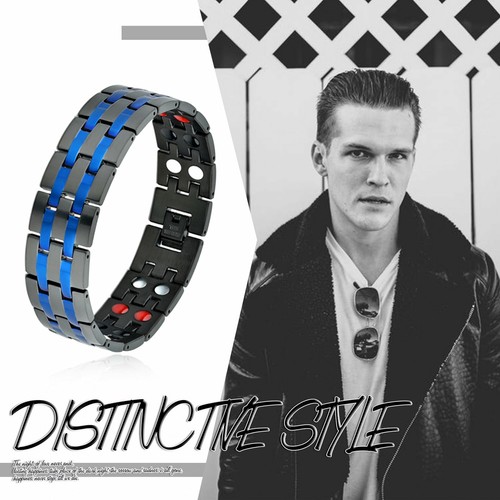 Stainless Steel Magnetic Therapy Health Bracelet Pain Relief Chain Valentine Gif - Picture 21 of 24