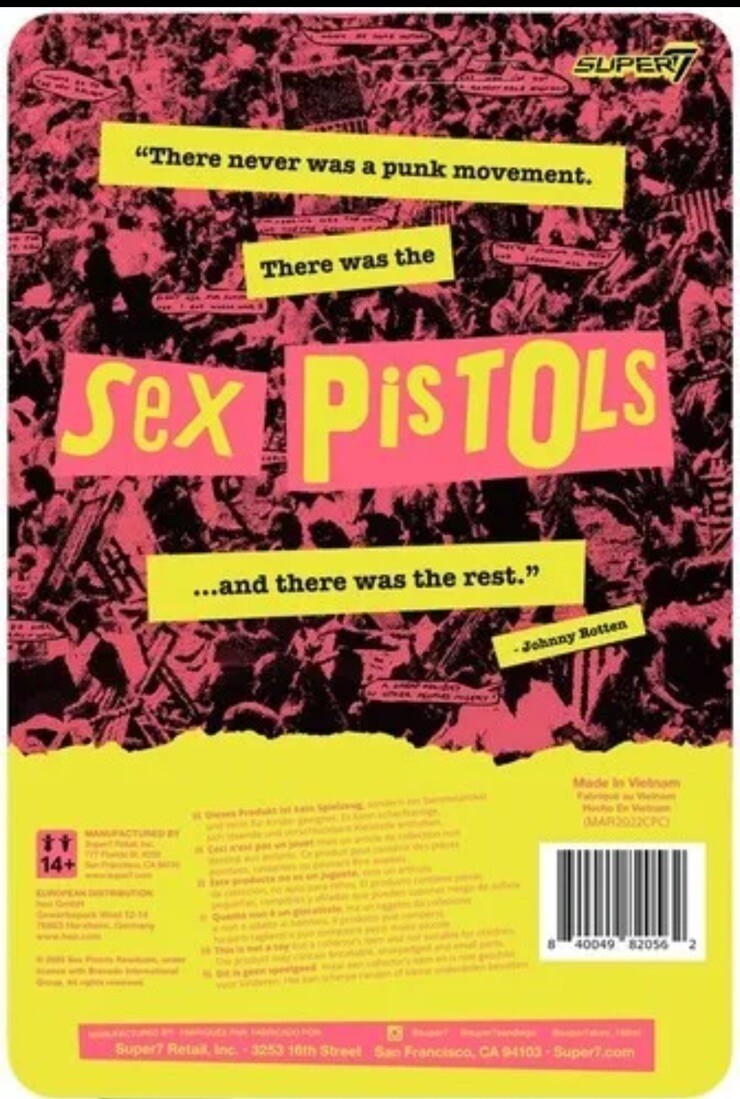 Sex Pistols - Super7 - Sex Pistols ReAction Wave 1 Johnny Rotten