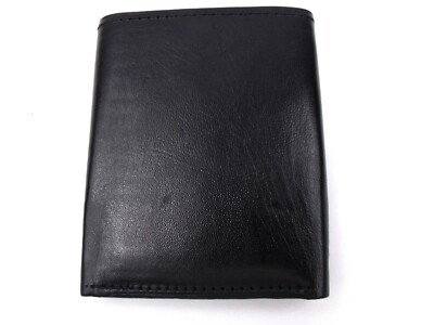 Portefeuille Porte-cartes En Cuir Véritable Noir - Homme/Femme - Neuf Avec étiquettes