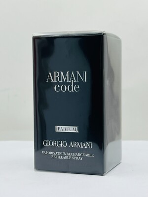 Giorgio Armani Armani Code Parfum Homme Men Refillable Spray 1.7 oz 50ml NIB