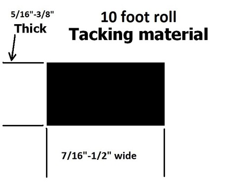 Universal convertible top tack strip (1/2"-7/16") wide X (5/16"-3/8") thick 10ft - Foto 1 di 2