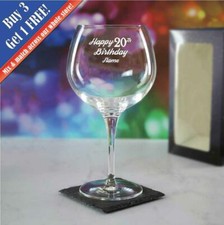 Personalised Engraved  Primeur Balloon Happy 20th Birthday Modern, Gift Boxed
