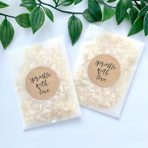confetti biodegradable packets petals dried ivory mix bags natural