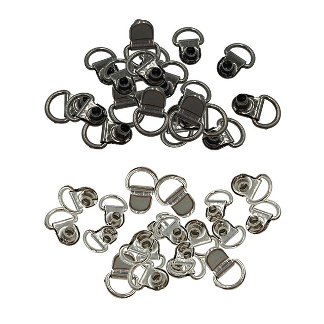 40x Alloy Shoe Lace Hooks Shoelace Buckles Fittings with Rivets Black