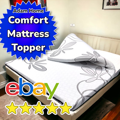 Memory Foam Matratzenauflagen mit weicher Decke, Bambusbezug - erhältlich ALLE GRÖSSEN