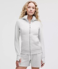 SIZE 8 Lululemon Scuba Full Zip Hoodie Full Zip Heathered Light Gray Color
